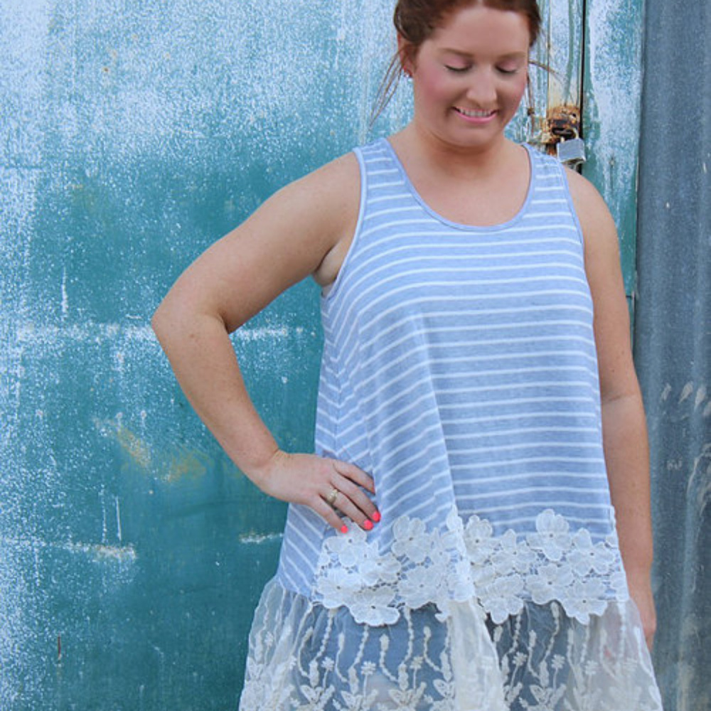 +Plus Size Lace Tank Top - Picture 3 of 3